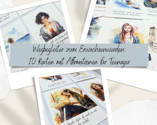 Achtsamkeitskarten Selbstvertrauen stärken für Teenager Jugendliche Teens