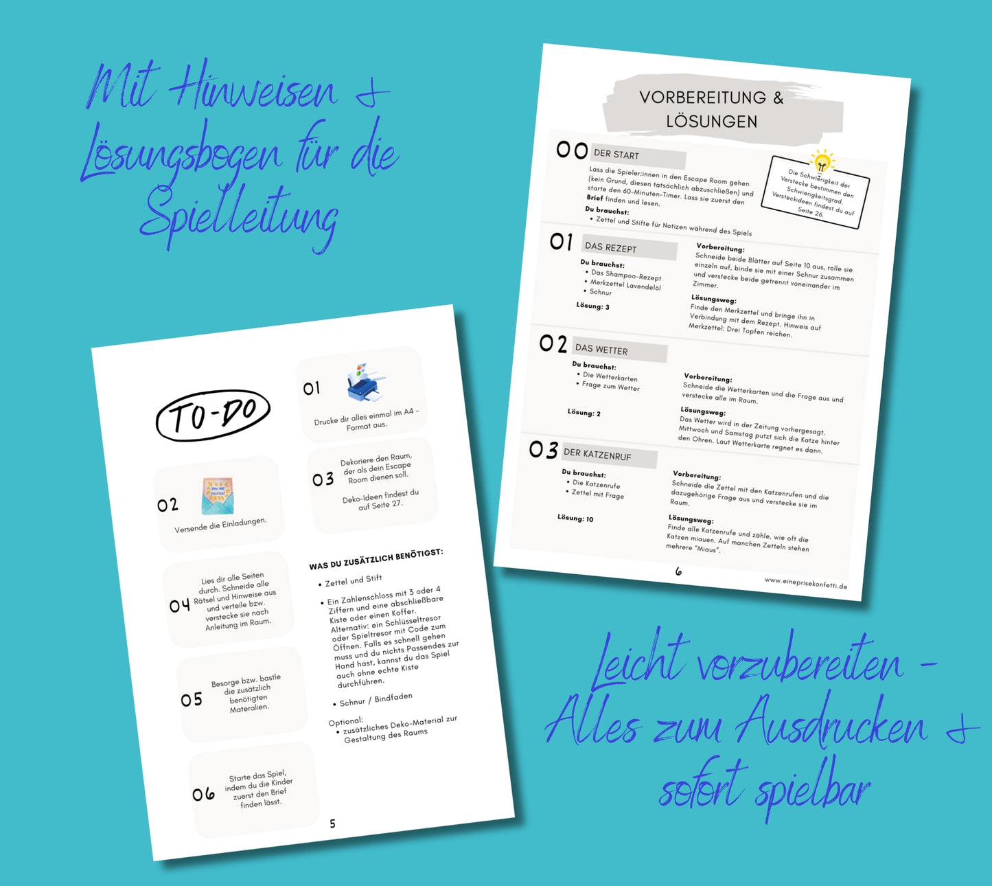 Escape Game für Kinder ab 10 Jahren | Katzenraub Abenteuer zum Ausdrucken | Rätselspiel Geburtstag, Schnitzeljagd | DIY Schatzsuche