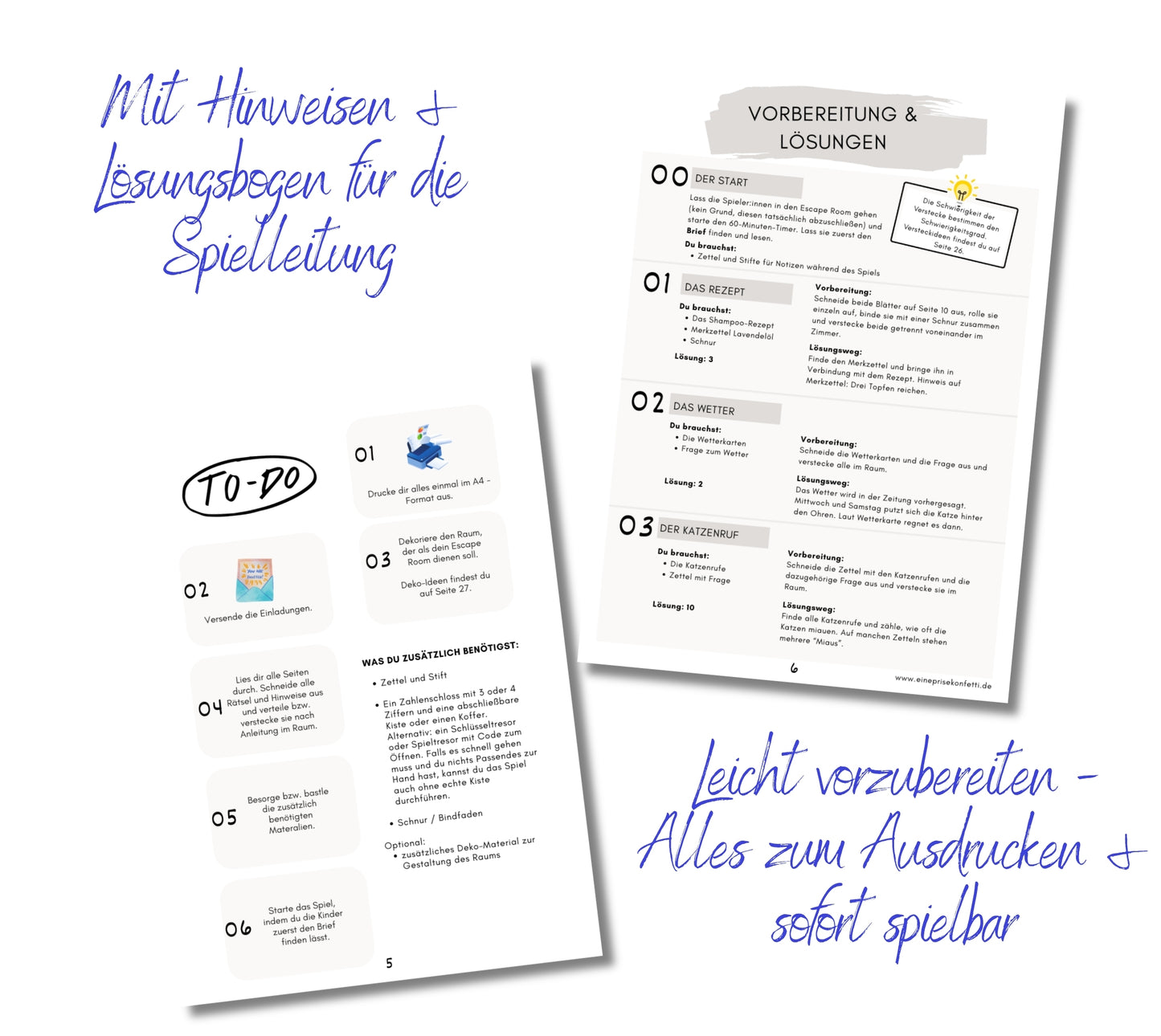 Escape Game für Kinder ab 8 Jahren | Katzen Abenteuer zum Ausdrucken | Rätselspiel Geburtstag, Schnitzeljagd | DIY Schatzsuche Indoor