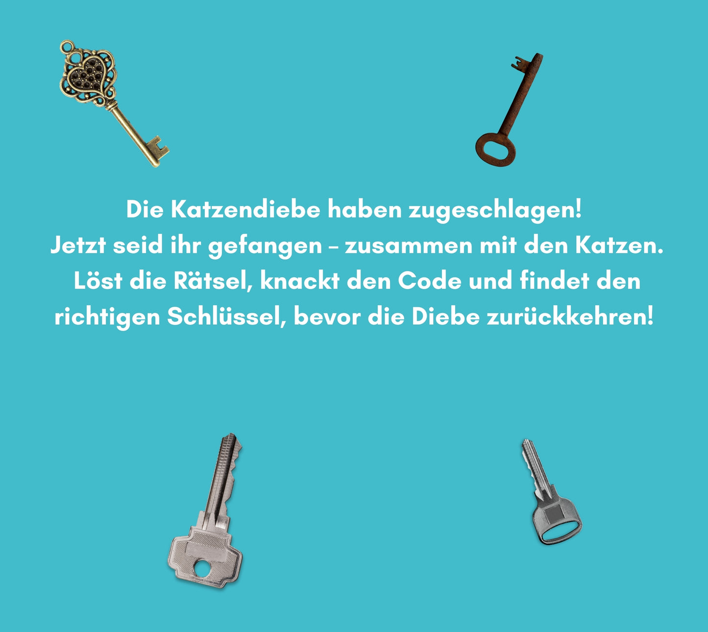 Escape Game für Kinder ab 10 Jahren | Katzenraub Abenteuer zum Ausdrucken | Rätselspiel Geburtstag, Schnitzeljagd | DIY Schatzsuche