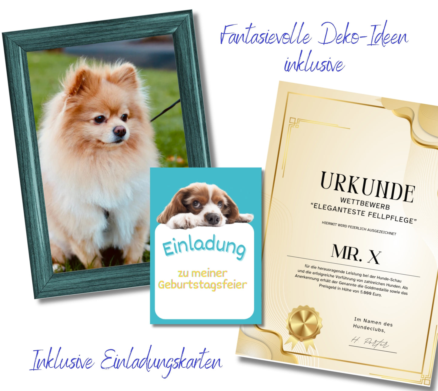 Hunde Deko für Escape Game Room für Kinder 