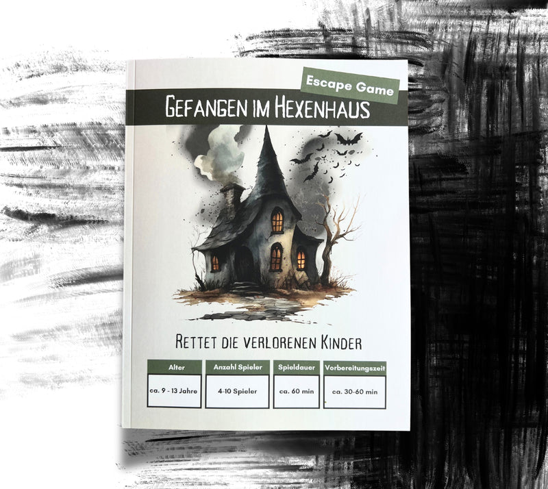 Escape Game für Kinder – Buch zum Ausschneiden | 9–13 Jahre | Gefangen im Hexenhaus | Schatzsuche zum Kindergeburtstag | Halloween Spiel