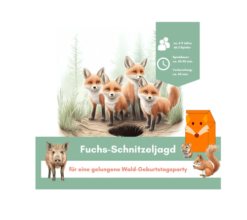 Fuchs-Schnitzeljagd für Kinder (6-9 Jahre) zum Ausdrucken | Sofort-Download