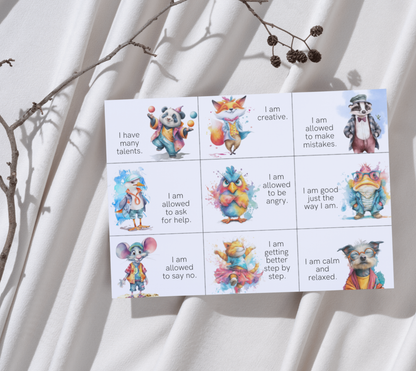 Brotbox Karten Kinder – Achtsamkeit Sprüche & Mutmachkarten | Sofort-Download