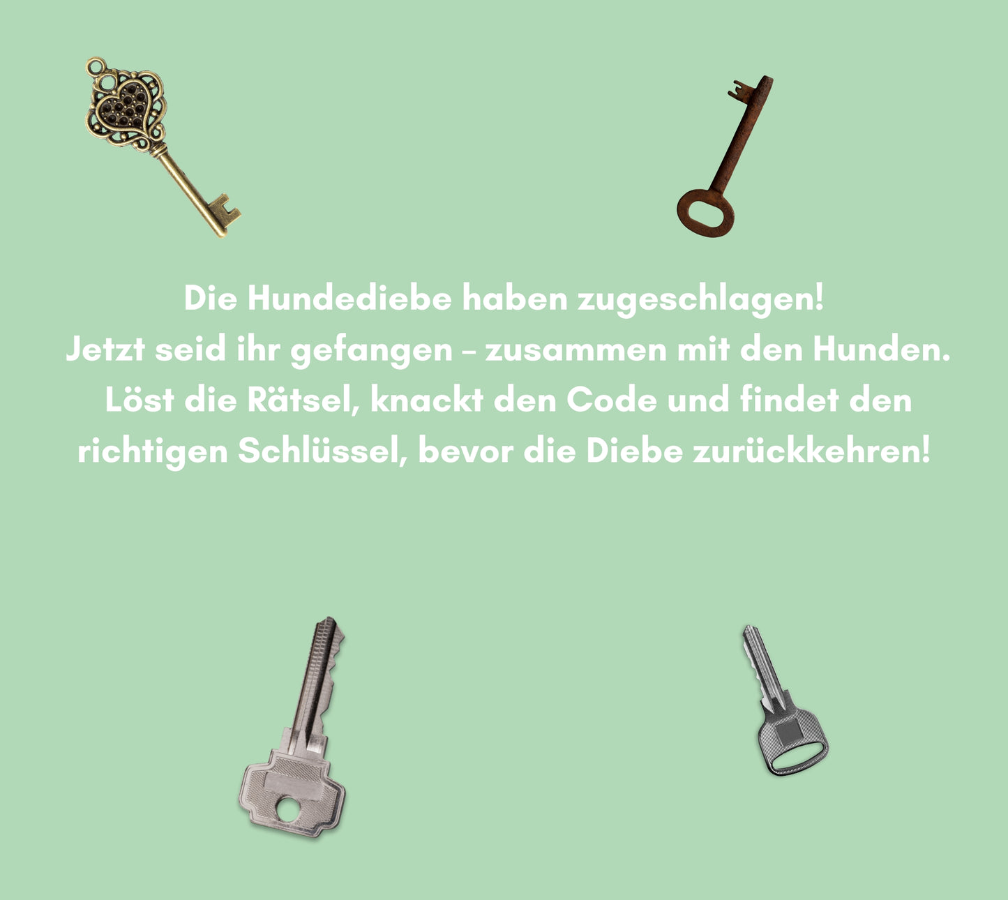 Geschichte Storyline für das Hunde Escape Game Room 