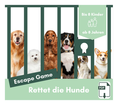 Titelbild Escape Game Room für Kinder ab 8 Jahren zum Ausdrucken, als Download, Printable